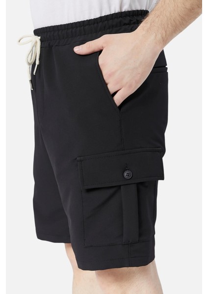 Beli Lastikli Kargo Cepli Standart Fit Bağcıklı Erkek Şort C360