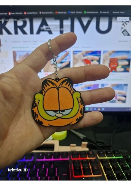 Garfield Renkli Anahtarlık