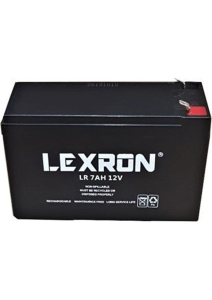 7 Ah 12V Kuru Akü Lexron