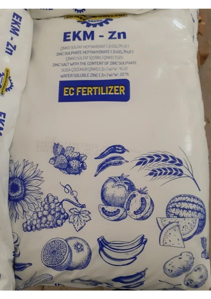 Ekm Çinko Sülfat Gübresi (Çinko Sülfat Heptahidrat) Çinko Tuzu- 25 kg