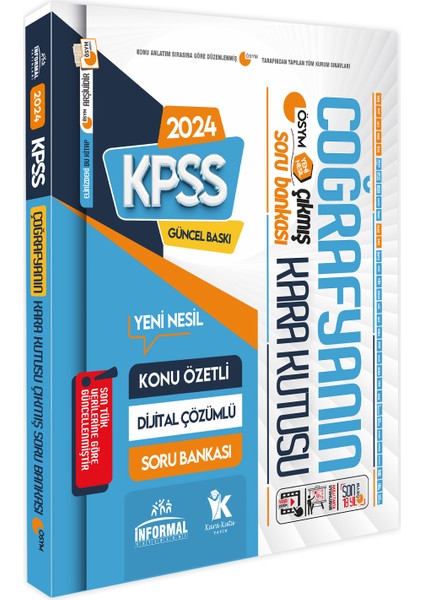 Karakutu Yayınları  KPSS Coğrafyanın Karakutusu ve Anamorfik Coğrafya Soru Bankası 2'li Set Yeni Müfredat D. Çözümlü