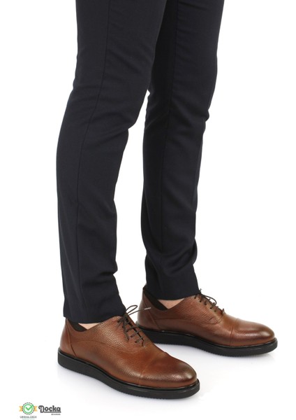 Erkek Hakiki Deri Kalın Taban Klasık Yarı Parlak Oxford Ayakkabı ER24/CS860 fırsatları