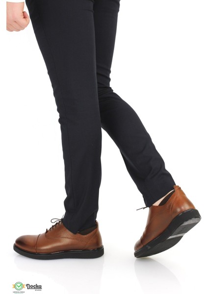 Erkek Hakiki Deri Kalın Taban Klasık Yarı Parlak Oxford Ayakkabı ER24/CS860 indirimleri