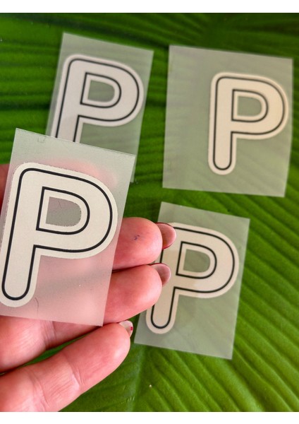 5x4 cm Ütü Ile Yapışan P Harfi Transfer Baskı Arma