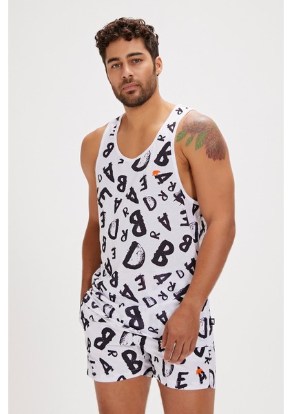 Bling Beyaz Erkek Atlet fırsatları