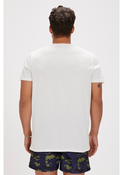 Francis Beyaz Baskılı Erkek Tişört indirimleri