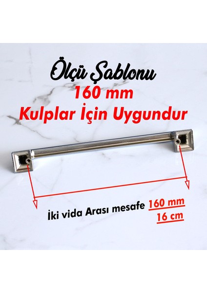 Gama 160 mm Krom Metal Kulp Mutfak Dolabı Mobilya Dolap Kapak Çekmece Kulpları Kulbu Kulbu 16 cm