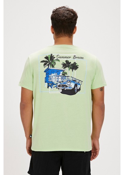 Dustin Yeşil Baskılı Erkek Tişört indirimleri