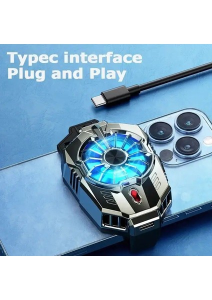 X20 Cep Telefonları Isı Emici Yarı Iletken Soğutma Fanı Radyatör Taşınabilir Tip-C Pubg