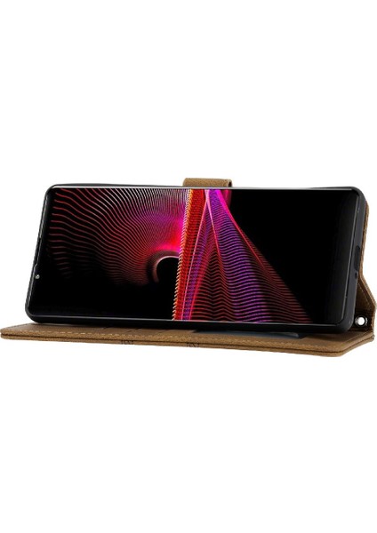 Sony Xperia 1 V Pu Deri Cüzdan Kılıf Için Flip Case Manyetik Kapatma (Yurt Dışından)