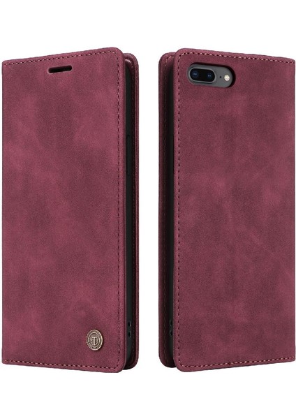 Iphone 7 Için Flip Case Artı/8 Artı Cüzdan Deri Kılıf Darbeye Basit (Yurt Dışından)