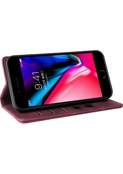 Iphone 7 Için Flip Case Artı/8 Artı Cüzdan Deri Kılıf Darbeye Basit (Yurt Dışından)
