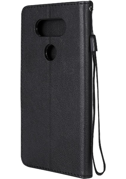 Lg V20 Için Flip Case Kart ile Yüksek Kaliteli Deri Klasik Düz Renk (Yurt Dışından)