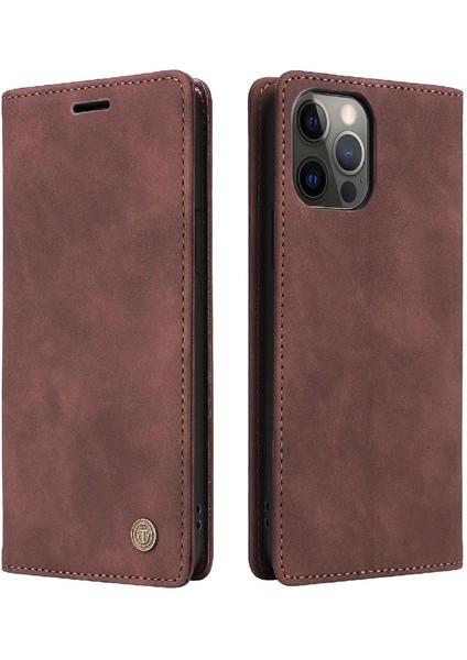 Iphone 13 Için Kılıf Pro Max Deri Kılıf Darbeye Basit Iş Çevirme (Yurt Dışından)