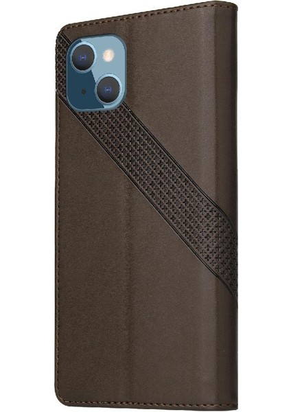 Iphone 13 Mini Üç Kart Yuvaları Premium Deri Kickstand Için Flip Case (Yurt Dışından)