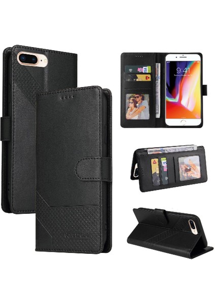 Iphone 6 Için Flip Case Artı Kickstand Premium Deri Üç Kart Yuvaları (Yurt Dışından)