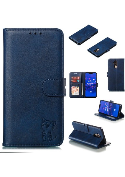 MY Boutique1 Huawei Mate 20 Lite Için Cüzdan Durumda Kickstand Manyetik Kapatma Kabartmalı (Yurt Dışından)