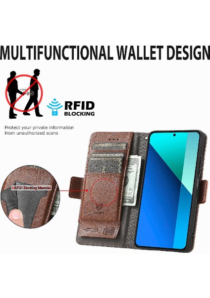 Xiaomi Redmi Not 13 Için Flip Case 4g Iş Ekleme Cüzdan Çok Renkli (Yurt Dışından)