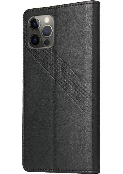 Iphone 12 Için Flip Case Pro Max Premium Deri Kickstand Üç Kart (Yurt Dışından)