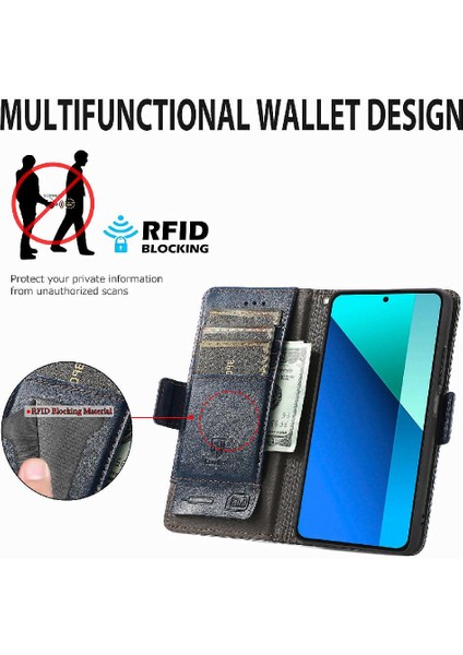 Xiaomi Redmi Not 13 Için Flip Case 4g Iş Ekleme Cüzdan Çok Renkli (Yurt Dışından)