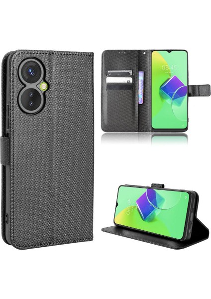 Tecno Spark 9 Pro Kapak Kart Tutucu Kickstand Manyetik Cüzdan Için Kılıf (Yurt Dışından)