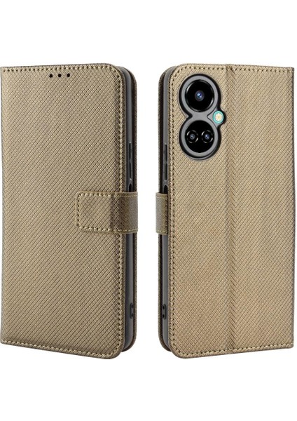 Tecno Camon 19 Kickstand Manyetik Cüzdan Kapak Kart Tutucu Için Kılıf (Yurt Dışından)