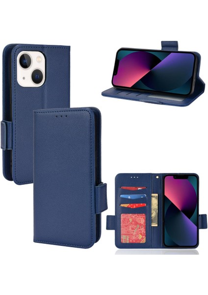 Iphone 13 Için Kılıf Mini Yan Toka Kart Yuvaları Tutucu Pu Deri Cüzdan (Yurt Dışından)
