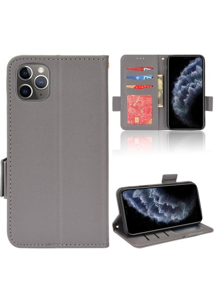 Iphone 11 Için Kılıf Pro Max Yan Toka Cüzdan Pu Deri Manyetik Kart (Yurt Dışından)