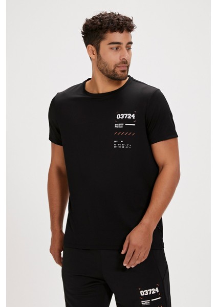 Jesse Siyah Baskılı Erkek Tişört modelleri