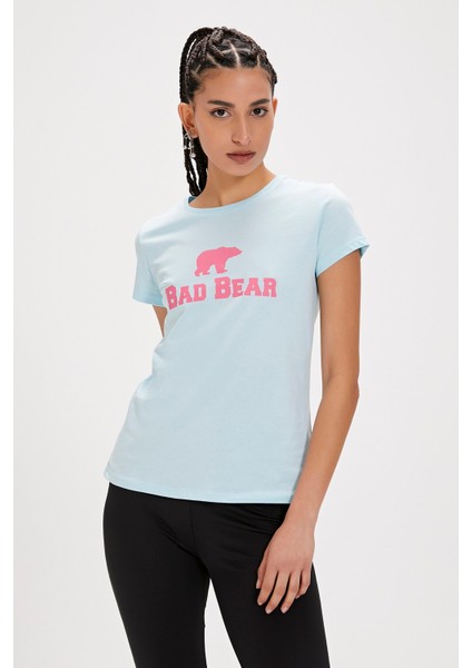 Logo Tee Sky Blue Logo Baskılı Basic Kadın Tişört indirimleri