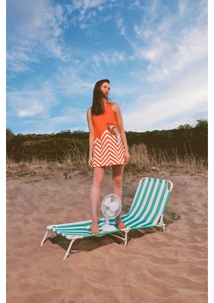 Misty Turuncu Kadın Baskılı Elbise indirimleri