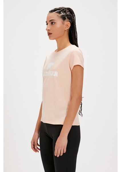 Logo Tee Pembe Logo Baskılı Basic Kadın Tişört fırsatları