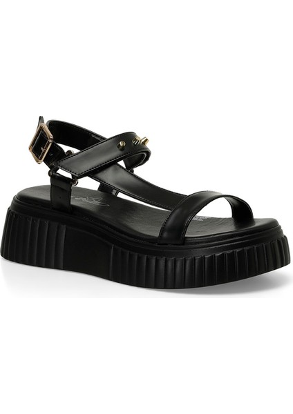 CS24043 4fx Siyah Kadın Spor Sandalet
