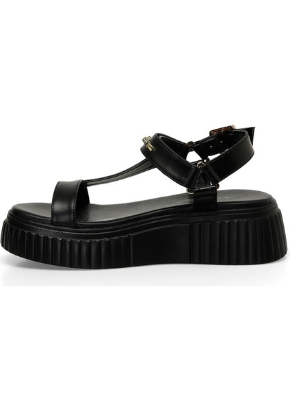 CS24043 4fx Siyah Kadın Spor Sandalet