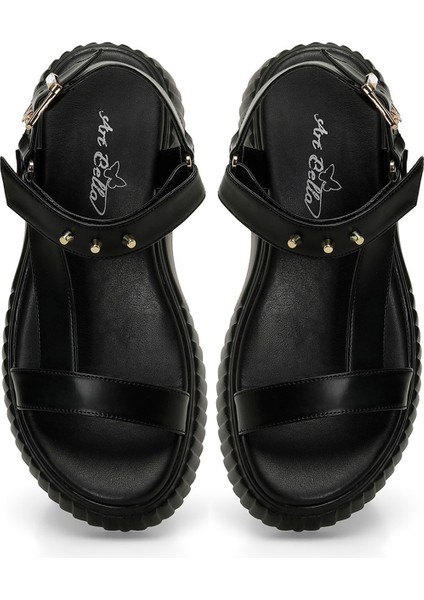 CS24043 4fx Siyah Kadın Spor Sandalet