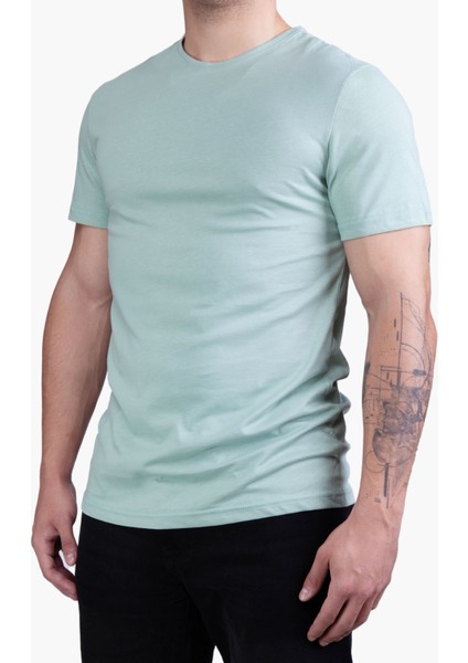 Unisex Bisiklet Yaka Regular Fit Casual Basic T-Shirt