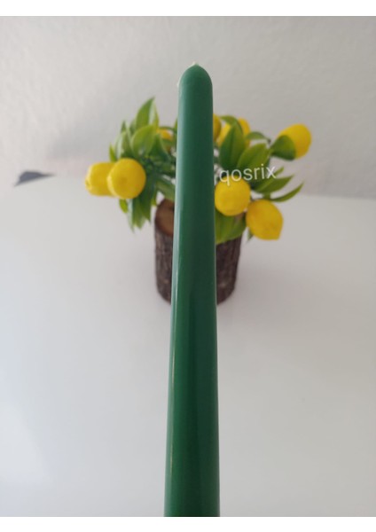 4'lü Yeşil Şamdan Mumu 1. Kalite Doğal Kokulu Uzun Çubuk Konik Mum Dekoratif fiyatları