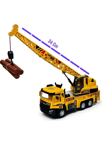 Oyuncak Sesli ve Işıklı Metal Çek Bırak Iş Araçları - Die Cast Inşaat Arabaları fiyatları