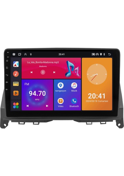 Mercedes C Serisi W204 (2005-2011) Android 14 Multimedya - 2 GB Ram - 32 GB Hafıza - Carplay CRV4352XP
