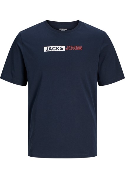 JJECORP LOGO TEE PLAY SS Lacivert Erkek Kısa Kol T-Shirt indirimleri