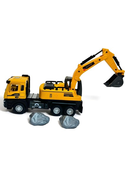 Oyuncak Sesli ve Işıklı Metal Çek Bırak Iş Araçları - Die Cast Inşaat Arabaları modelleri