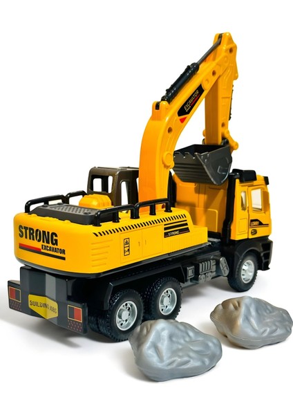 Oyuncak Sesli ve Işıklı Metal Çek Bırak Iş Araçları - Die Cast Inşaat Arabaları fırsatları