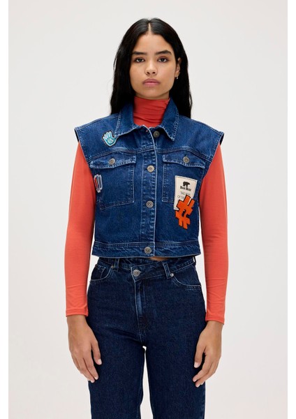 Joanne İndigo Kadın Denim Yelek fiyatları