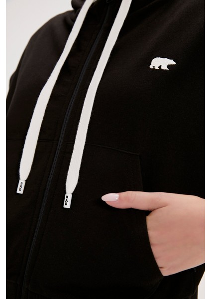 Kelly Siyah Full-Zip Sweatshirt modelleri