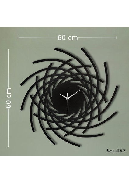 Portlash Dekoratif Metal Duvar Saati