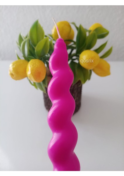 5'li Pembe Fuşya Italyan Burgulu Şamdan Mumu Doğal Kokulu Uzun Çubuk Konik Burgu Spiral Mum Dekoratif fiyatları