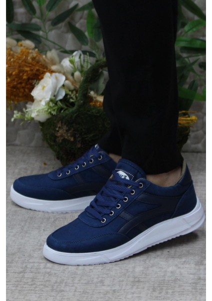 Dks 2004 Mavi Hafif Rahat Keten Sneaker Erkek Ayakkabı modelleri