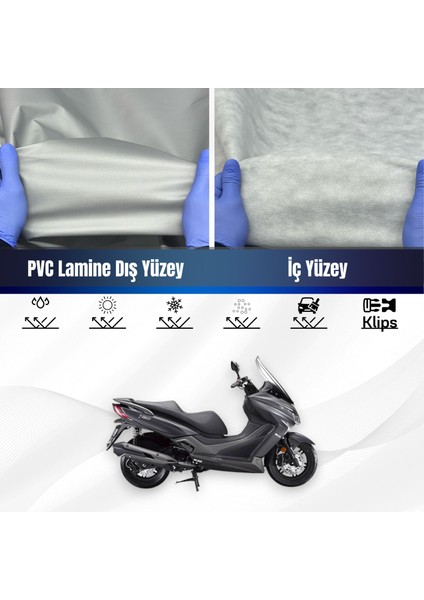 Ultra Shop Kymco Xtown 250İ Su Geçirmez Motosiklet Branda 4 Mevsime Uygun Motor Branda