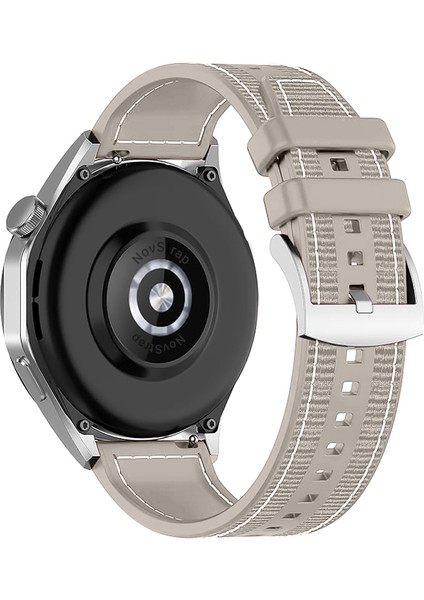 Haylou Rs4 PLUS-RS4-LS02 ile Uyumlu Kordon (20MM) Lansman Kumaş Silikon Çift Katman Kayış