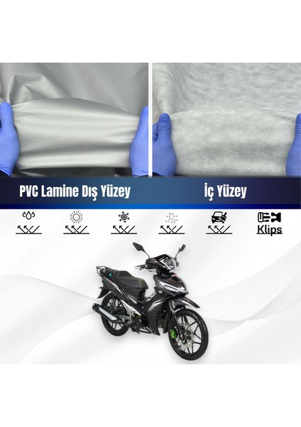 Ultra Shop Kuba Easy Pro 50 Su Geçirmez Motosiklet Branda 4 Mevsime Uygun Motor Branda